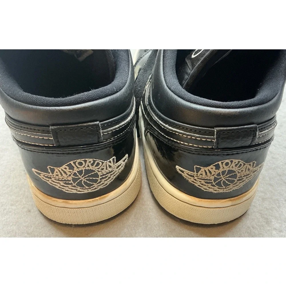 Jordan Air Jordan 1 Low Carbon Fiber All-Star Black‎ White Sneakers Size 8